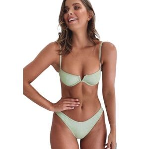 La Hana Swim Polka Dot Underwire Top